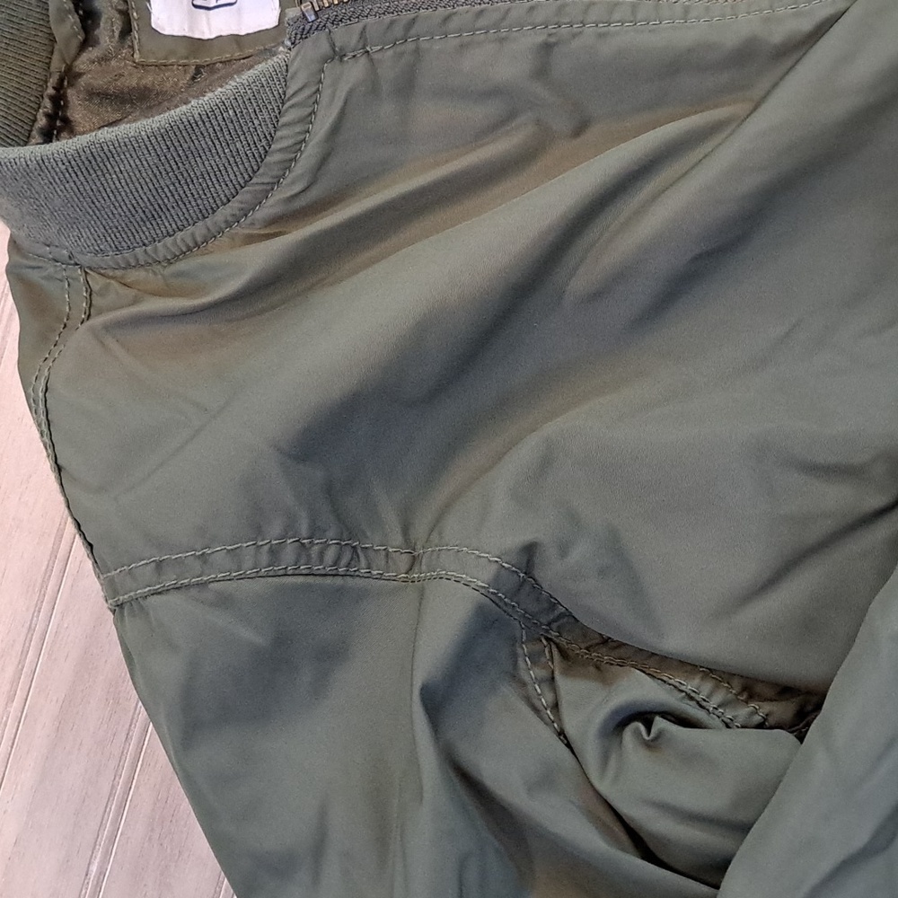 Gap Bomber Lined Lightweight Fight Cropped Jacket Coat With Front Pockets - Picture 8 of 8